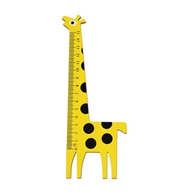 Image of Giraffe Shaped Wooden Ruler