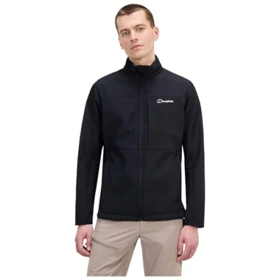 Image of Berghaus Men&#039;s Ghlas 3.0 Softshell Jacket, Black/Black, M
