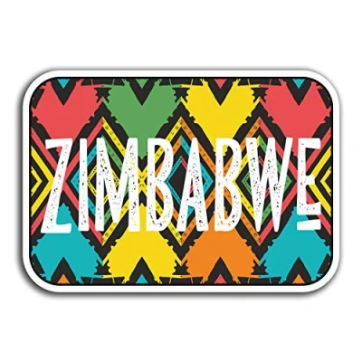 Image of 2 x 10cm Zimbabwe Holiday Vinyl Stickers Travel Sticker Laptop Luggage #23773 (10cm Wide)
