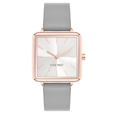 Image of Nine West Women&#039;s Strap Watch, Grey/Rose Gold 2, Japanese