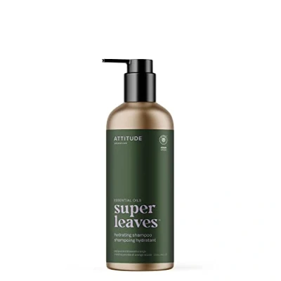 Image of ATTITUDE Hair Shampoo, EWG Verified, Plant and Mineral Based Ingredients, Vegan Beauty Personal Care Products, Refillable Aluminum Bottle, Hydrating, Peppermint &amp; Sweet Orange, 473 ml