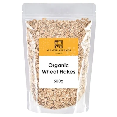 Image of Organic Wheat Flakes 500g by Manor Springs