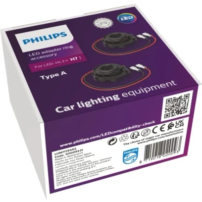 Image of Philips adapter rings type A for LED headlight bulbs (H7), black