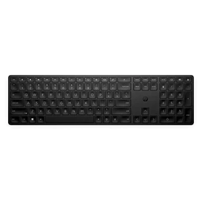 Image of HP 450 Programmable Wireless Keyboard with 20+ Keys, Adjustable Incline, month Battery Life, made from 60% Recycled Materials, Black