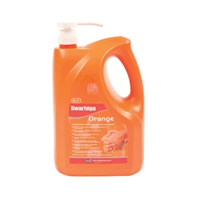 Image of GENERIC Swarfega Orange Hand Wash, Solvent Free Heavy Duty Cleaner with Natural Scrub and Moisturisers, Gentle on Skin 4L Cartridge
