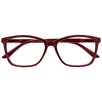 Image of The Reading Glasses Company Dark Maroon Red Readers Large Designer Style Mens Spring Hinges R51 Z +2.00