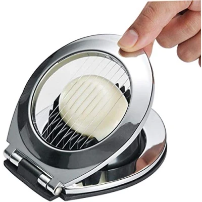 Image of Egg Slicer Cutter Wedger Stainless Steel for Hard Boiled Eggs Dishwasher Safe