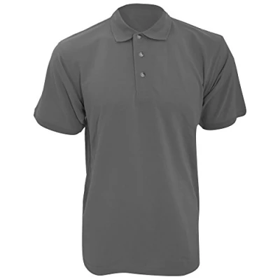 Image of Kustom Kit Workwear Mens Short Sleeve Polo Shirt (L) (Charcoal)
