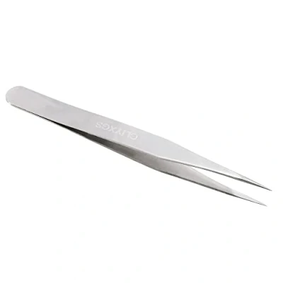Image of Sourcingmap Non Magnetic Firm Straight Tip Tweezer Watch Repair Tool