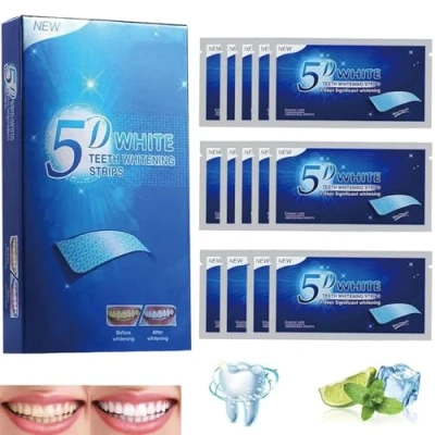 Image of 28 Pcs 14 Packs Teeth Whitening Strips, Effective Non Sensitive Whitener Professional Tooth Strip, Stain Removal for Removing Smoking Coffee