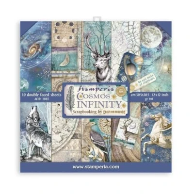 Image of Stamperia International Scrapbooking Pad Cosmos Infinity, Multicoloured, 30.5 x cm SBBL118