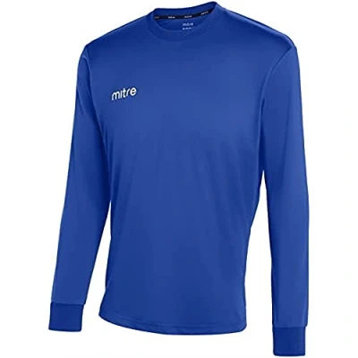 Image of Mitre Men Camero Long Sleeve Football Match Day Shirt White, Medium/38 40 Inch