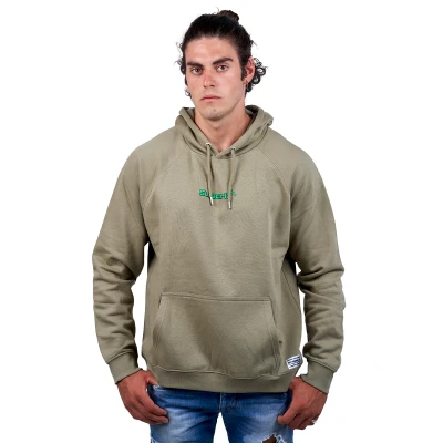 Image of Superb Mens Sudadera Capucha Real Pandemic Sweatshirt Green Cotton Size Small