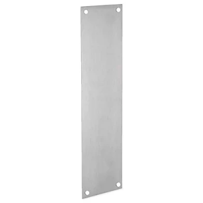 Image of Satin Aluminium Door Finger Plate 300mm x 75mm Metal Repair Fingerprint Push Protector