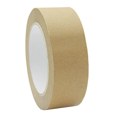 Image of Kraft Paper Packaging Tape Fully Recyclable Sticky Tapes Strong Eco Friendly for Packing Parcels and Boxes Brown Moving House (Pack of 1, 36mm x 50 Metres)