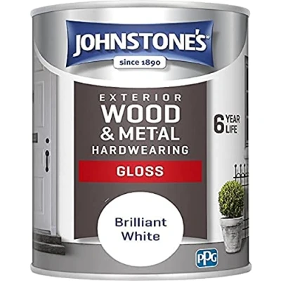 Image of Johnstone&#039;s Exterior Hardwearing Gloss Brilliant White 750ml