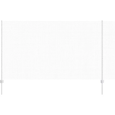 Image of vidaXL Welded Wire Fence with 22 U Posts Silver 1.4x25 m Steel