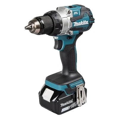 Image of Makita DHP489RTJ 18V Li ion LXT Brushless Combi Drill Complete with 2 x 5.0 Ah Batteries and Charger Supplied in a Makpac Case