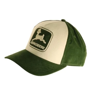 Image of John Deere Men&#039;sTrademark Chain Stitch Olive Trucker Hat, One Size, Olive, size
