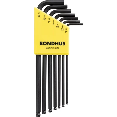 Image of Bondhus BLX7 Hexagon Ball End Key/L WRENCH Set 5/64&quot; 3/16&quot; (7 Piece)