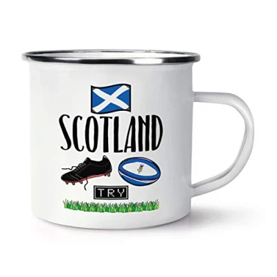 Image of Rugby Scotland Retro Enamel Mug Cup