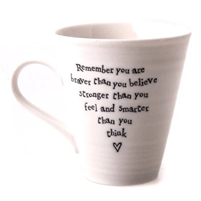 Image of East of India Remember You Are Braver Than Believe Porcelain Mug