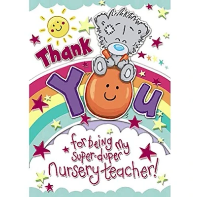 Image of Me To You Bear Thank Nursery Teacher My Dinky Card