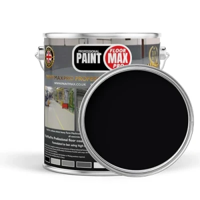 Image of PaintMax Industrial PU350 Polyurethane Concrete Floor Paint Coating (Black, 20 Litre)