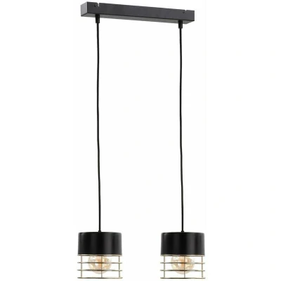 Image of Royal Bar Pendant Ceiling Light Black, 50cm, 2x E27