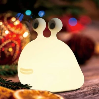 Image of ipalmay Cute Slug Night Light,Home Lights for Kids USB Rechargeable Lamps,ABS+PC Bedside Lamp Breastfeeding, Soft Silicone Bedroom Decoration Birthday Gift Toy Baby Girls