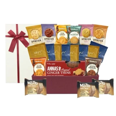 Image of Luxury Tea &amp; Biscuit Gift Hamper Perfect for Afternoon Lovers, Birthdays, Corporate Gifting, Special Occasions