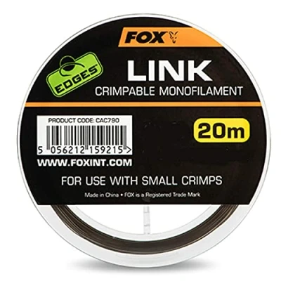 Image of Fox Edges Link Trans Khaki Mono Carp Leader material 0,53mm / 25lb (20m) hooklink