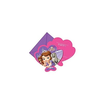 Image of Procos Official Disney Sofia The First 6 Invites with Envelopes