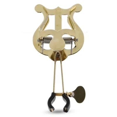Image of GEWA Marching Music Holder Trumpet Brass Small Lyra 1 Pusher With Clamp