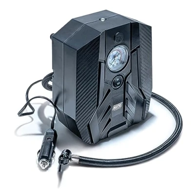 Image of Maypole 12V Analogue Compact Portable Air Compressor, Up to 150PSI, LED Light