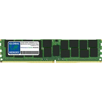 Image of 32GB DDR4 2400MHz PC4 19200 288 PIN ECC REGISTERED DIMM (RDIMM) MEMORY RAM COMPATIBLE WITH SERVERS/WORKSTATIONS/MOTHERBOARDS (2 RANK CHIPKILL)