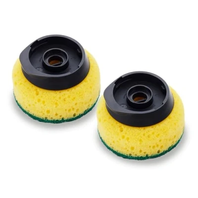 Image of Joseph SinkTech Kitchen Sponge Replacement Heads Pack of 2, Non Scratch Abrasive Pads, Pan Scraper
