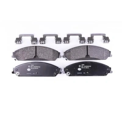 Image of 05142558AA, 05142558AB, 05142559AA, 068147681AA, 5142558AA Brake pad set HELLA 8DB 355 020 541 with acoustic wear warning accessories