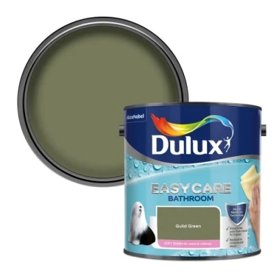 Image of Dulux Easycare bathroom Soft Sheen Paint Guild Green 2.5L