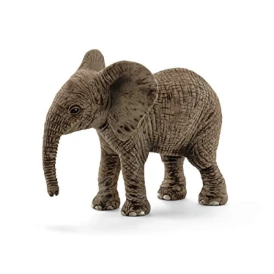 Image of SCHLEICH 14763 African baby elephant Wild Life Toy Figurine for children aged 3 8 Years , Brown
