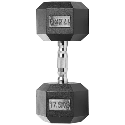 Image of Gallant Hex Weights Dumbbells Set Rubber Encased Set, Anti Rolling, Dumbbell Sets For Men, Home Fitness Gym Strength Training Weight Lifting Equipment (1 x 17.5kg)