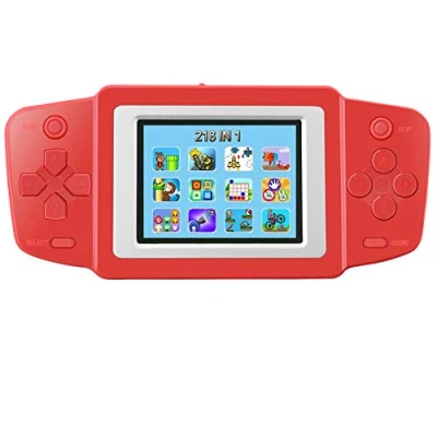 Image of Bornkid Retro Handheld Game Console for Kids, Built in 8 Bit 218 Classic Video Electronic Games Portable Arcade Gaming System Birthday Gift Children Travel Holiday Recreation 2.5&quot; Screen (Blue)