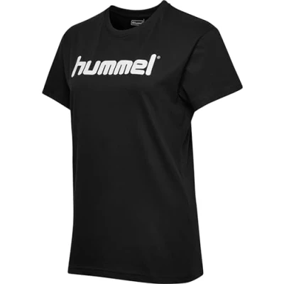 Image of hummel Women&#039;s Hmlgo Cotton Logo T shirts, womens, 203518 2001, black, S