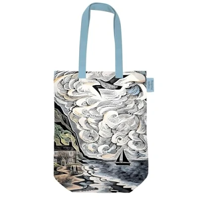 Image of Cotton Tote Bag Stormy Seaside Print by Angela Harding Fashion Accessory