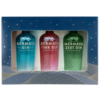 Image of Mermaid Miniature Gift Set Gin, Pink Gin &amp; Zest (3 x 5cl)