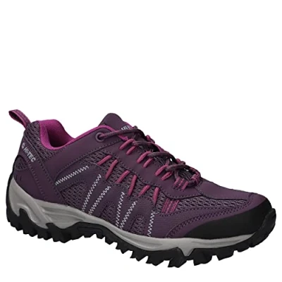 Image of Hi Tec Jaguar Womens Hiking Shoe, Italian Plum/Festival Fuchsia, 7 UK