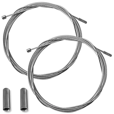 Image of cyclingcolors 2X Bike derailleur Gear Cable Inner Wire 2.1m galvanised Steel Barrel Nipple end Crimp Road MTB City