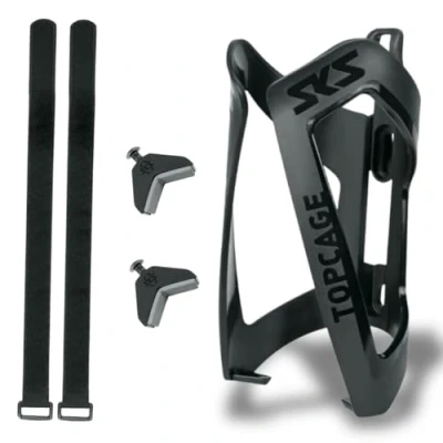 Image of SKS Anywhere Cycling Bike Bottle Cage Holder Adapter Including Topcage Road Mountain Gravel E Compatible, Universal, Black