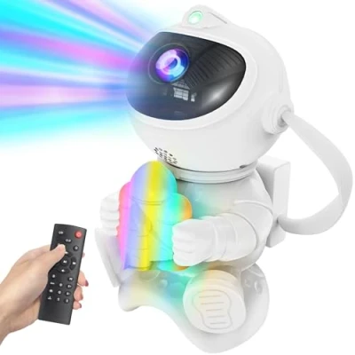 Image of PKBD Bluetooth Speaker Astronaut Galaxy Projector Star 8 Colors Night Light Kids for Bedroom Decor Starry Sky Projection Nebula,Gift Idea Boys Girls Adults Spaceship