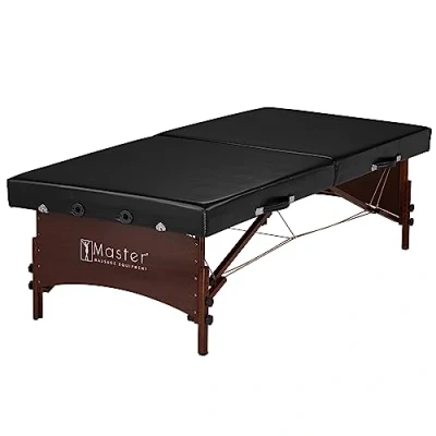 Image of Master Massage Canoga Portable Table, Wood, Black, 33.5&quot;